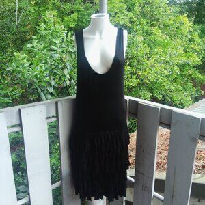 Black Gothic Fairy Kei Ruffle Coquette Tank Top Dress
